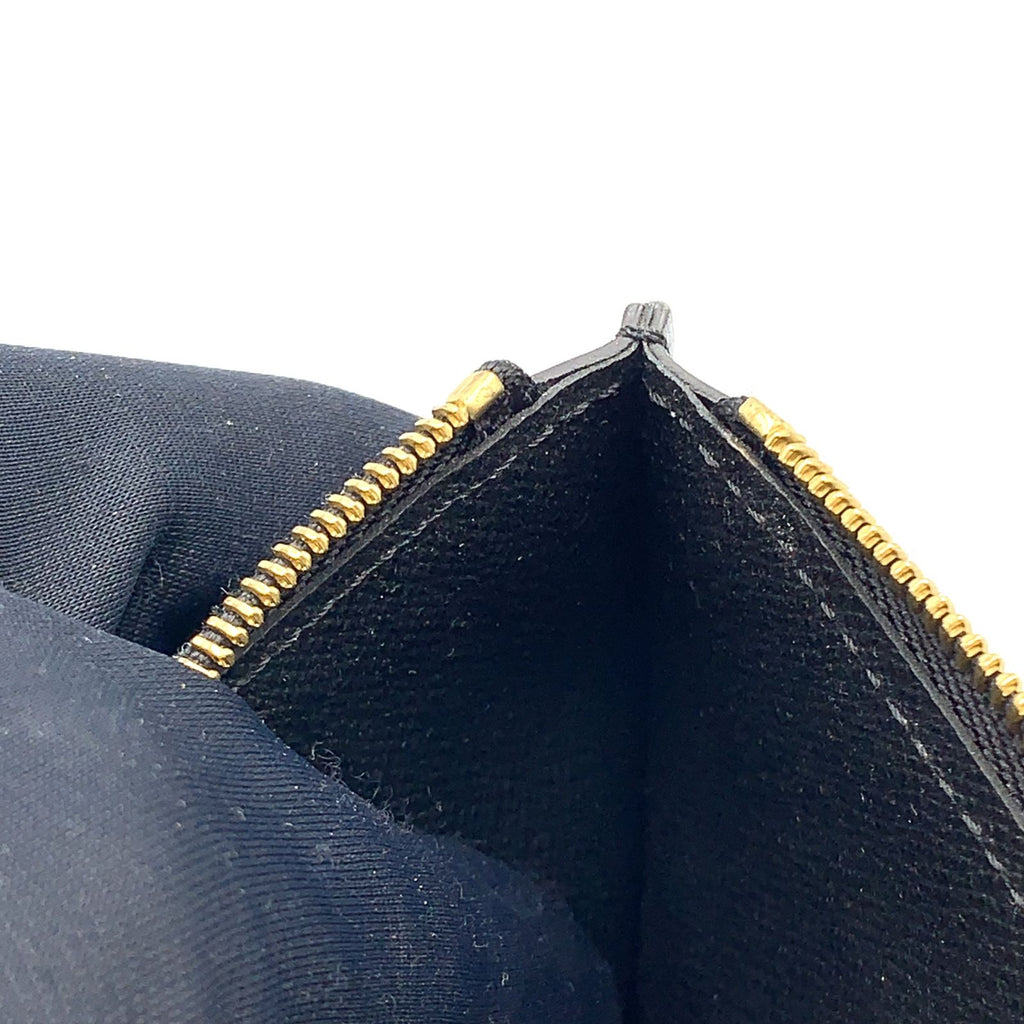 Louis Vuitton Slim Purse Monogram Leather Brown Black Wallet Gold — view 8