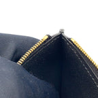 Louis Vuitton Slim Purse Monogram Leather Brown Black Wallet Gold — view 8