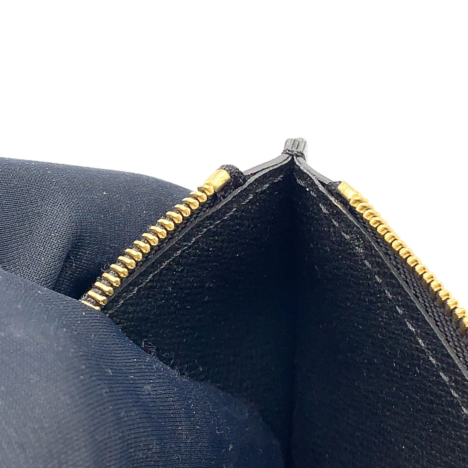 Louis Vuitton Slim Purse Monogram Leather Brown Black Wallet Gold — view 8