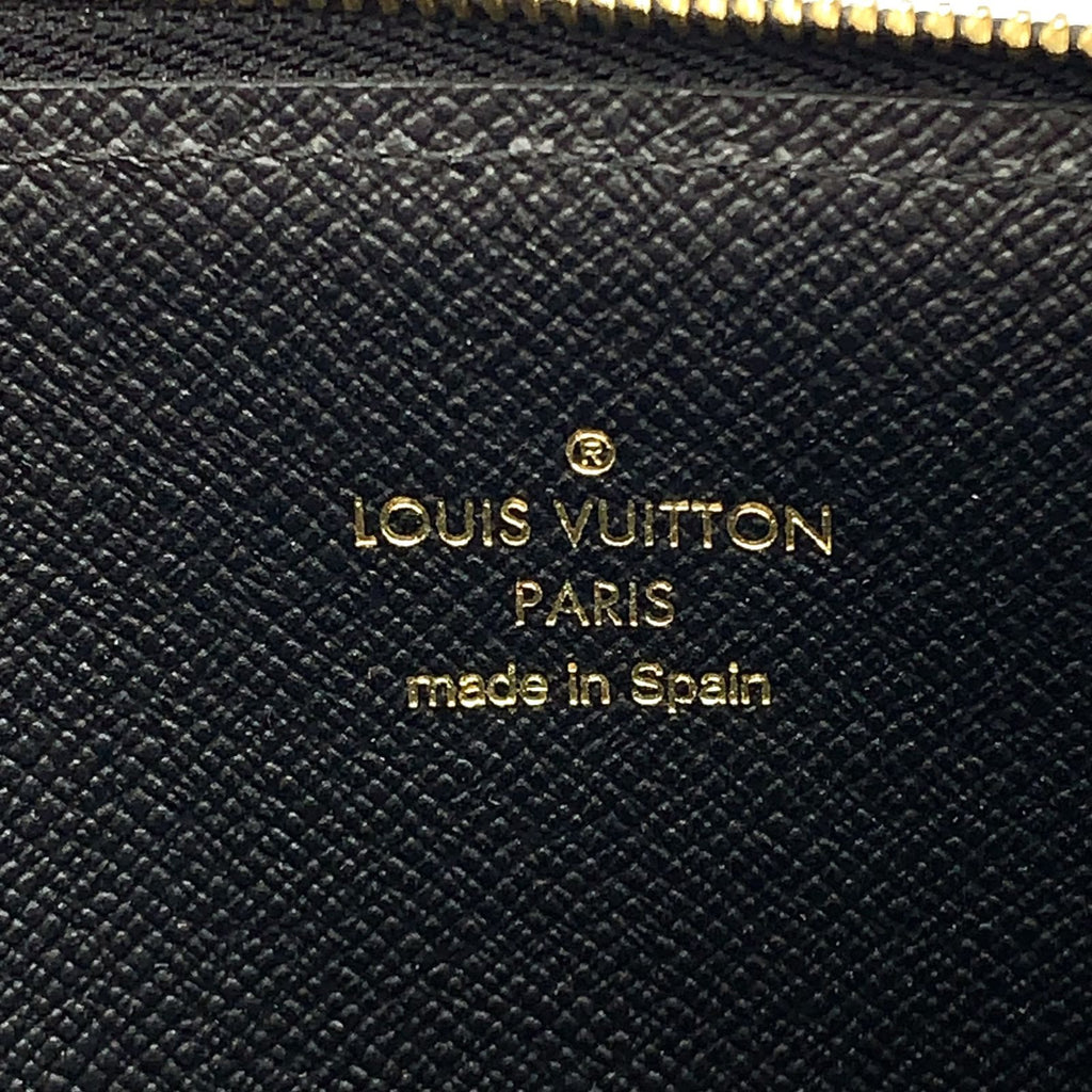 Louis Vuitton Slim Purse Monogram Leather Brown Black Wallet Gold — view 4