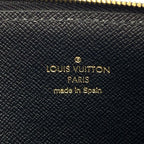 Louis Vuitton Slim Purse Monogram Leather Brown Black Wallet Gold — view 4