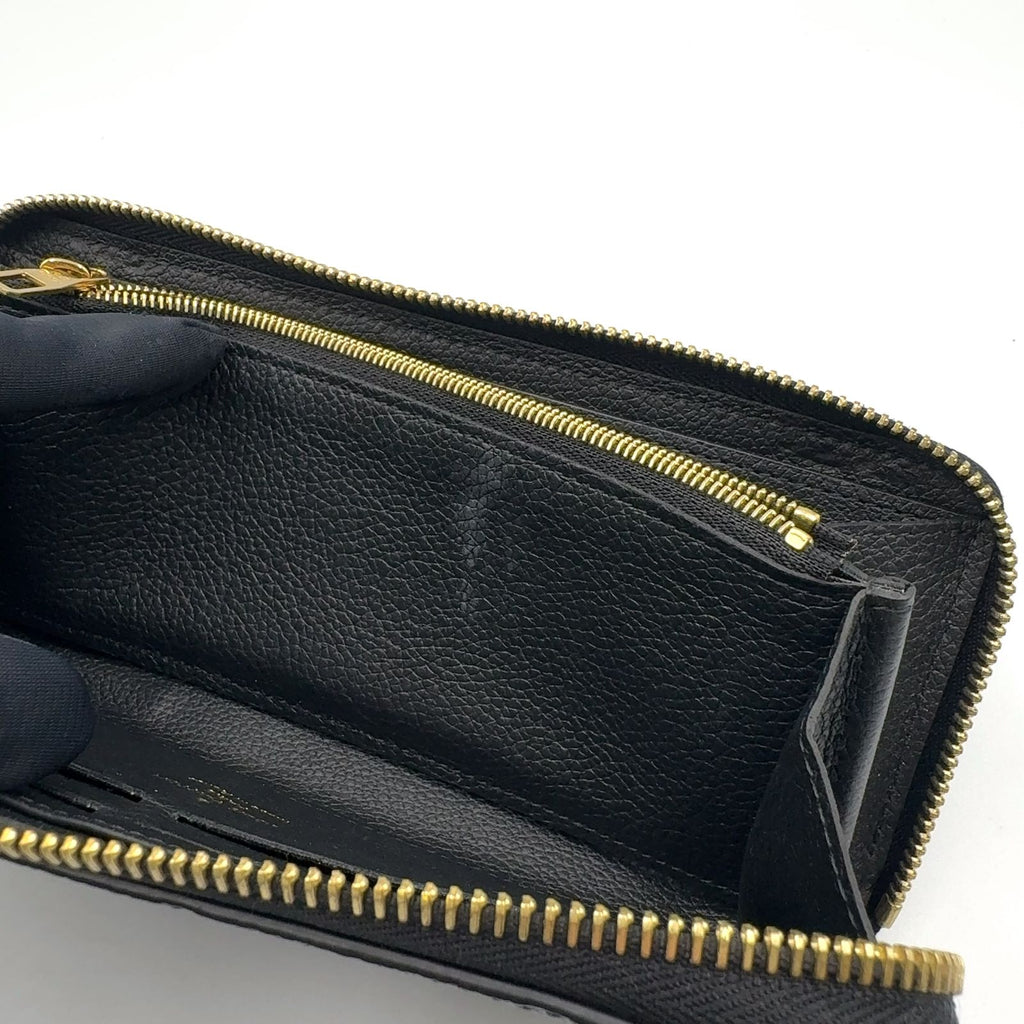 Louis Vuitton Portefeuille Clemence Monogram Empreinte Leather Black Round — view 8