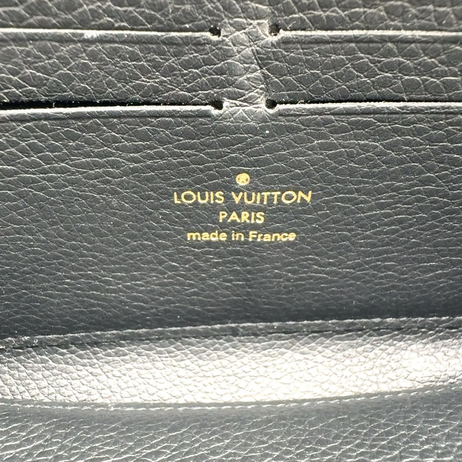 Louis Vuitton Portefeuille Clemence Monogram Empreinte Leather Black Round — view 4