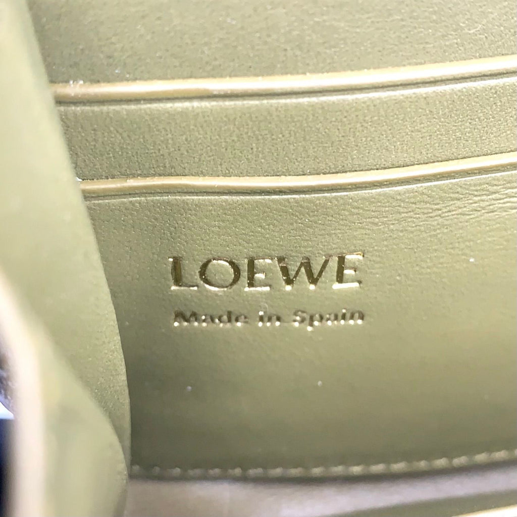 Loewe Continental Leather Khaki Brown Wallet Gold — view 4