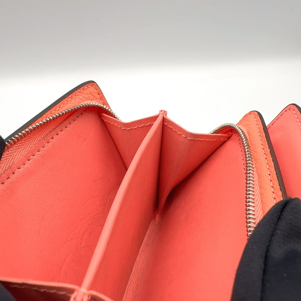 Louis Vuitton Portefeuille Ku Mahina Leather Coral Pink Bifold Wallet Silver — view 8