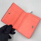 Louis Vuitton Portefeuille Ku Mahina Leather Coral Pink Bifold Wallet Silver — view 3