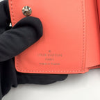 Louis Vuitton Portefeuille Ku Mahina Leather Coral Pink Bifold Wallet Silver — view 4