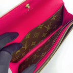 Louis Vuitton Portefeuille Emily Monogram Leather Brown Light Pink Bifold — view 5
