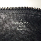 Louis Vuitton Monogram Eclipse Taiga Coin Card Holder Black Wallet Silver — view 5
