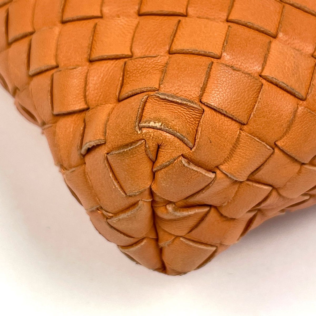 Bottega Veneta Intrecciato Shoulder Bag Leather Orange — view 3