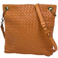 Bottega Veneta Intrecciato Shoulder Bag Leather Orange