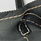 Prada Logo Tote Neoprene Fabric Khaki — view 6