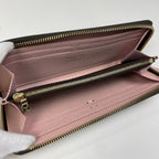 Louis Vuitton Portefeuille Clemence Zip Around Wallet Monogram Brown Rose — view 5