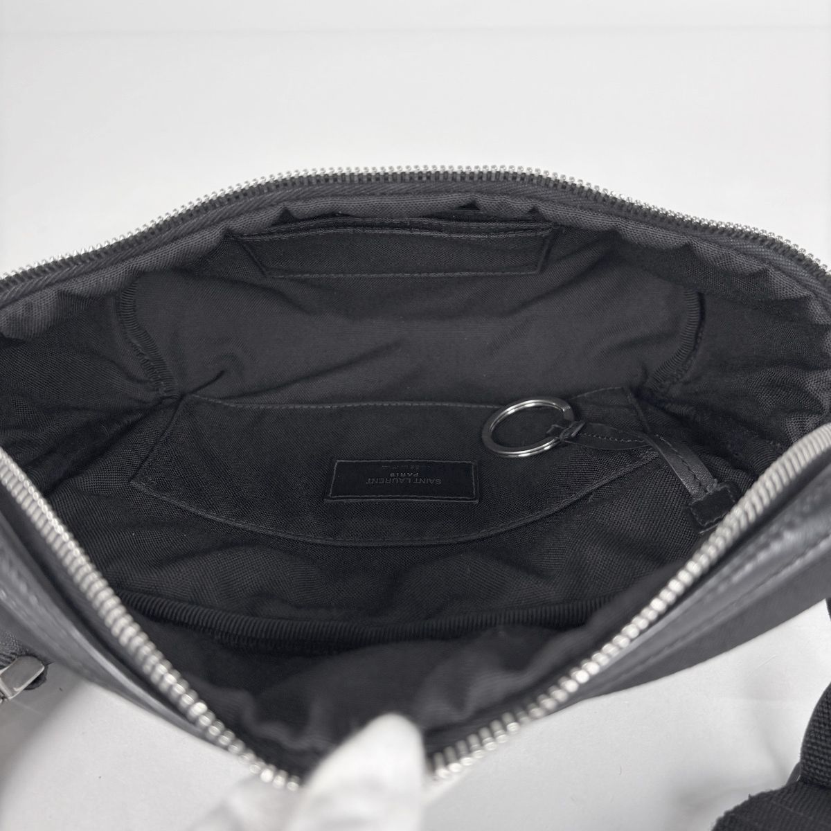 Saint Laurent Paris City Belt Bag Canvas Black — view 7