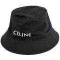 Celine Logo Hat Bucket Hat Cotton Black