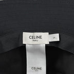 Celine Logo Hat Bucket Hat Cotton Black — view 4