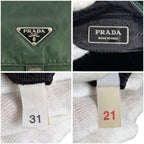 Prada Triangle Logo Shoulder Bag Cross Khaki Tessuto — view 8