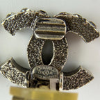 Chanel CC Logo Earrings Silver Vintage — view 5