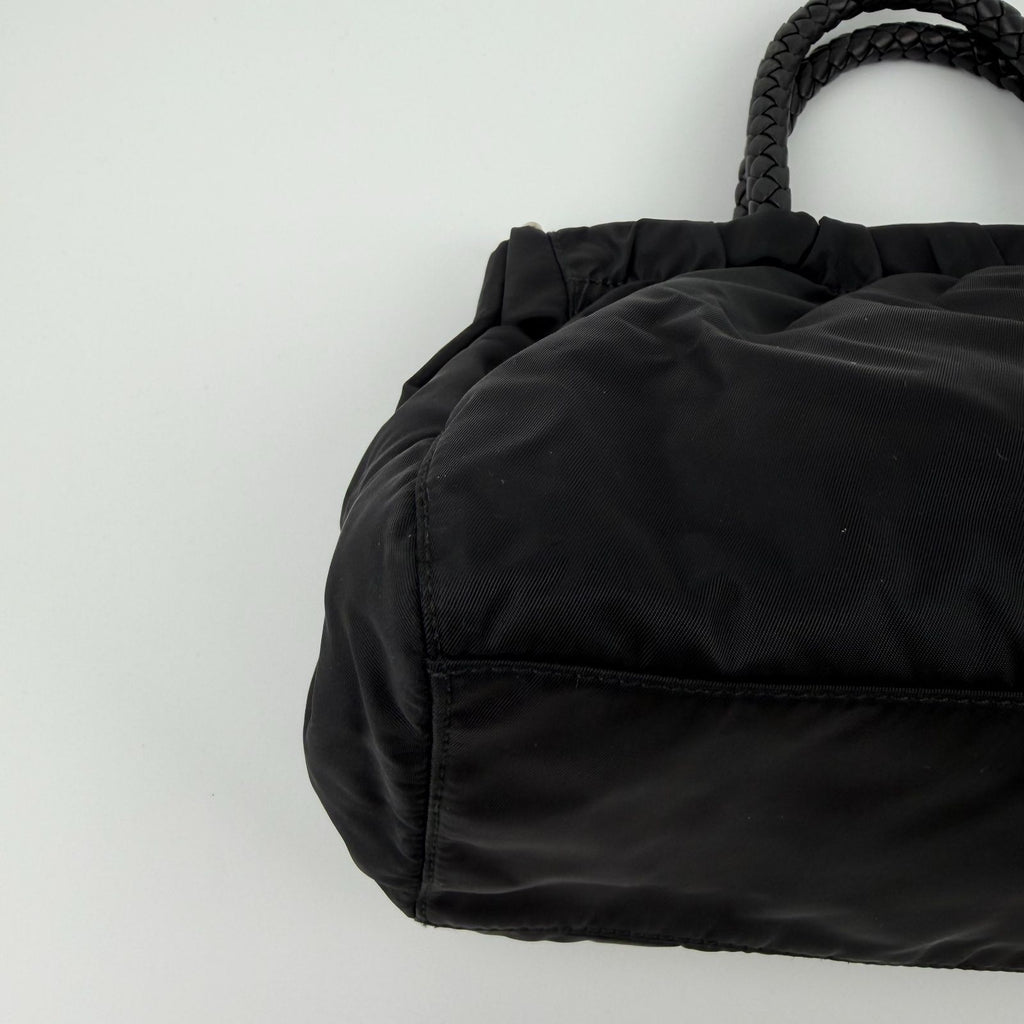 Prada Pocono Handbag Black Nylon Vintage — view 8