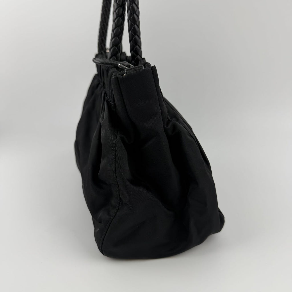 Prada Pocono Handbag Black Nylon Vintage — view 3
