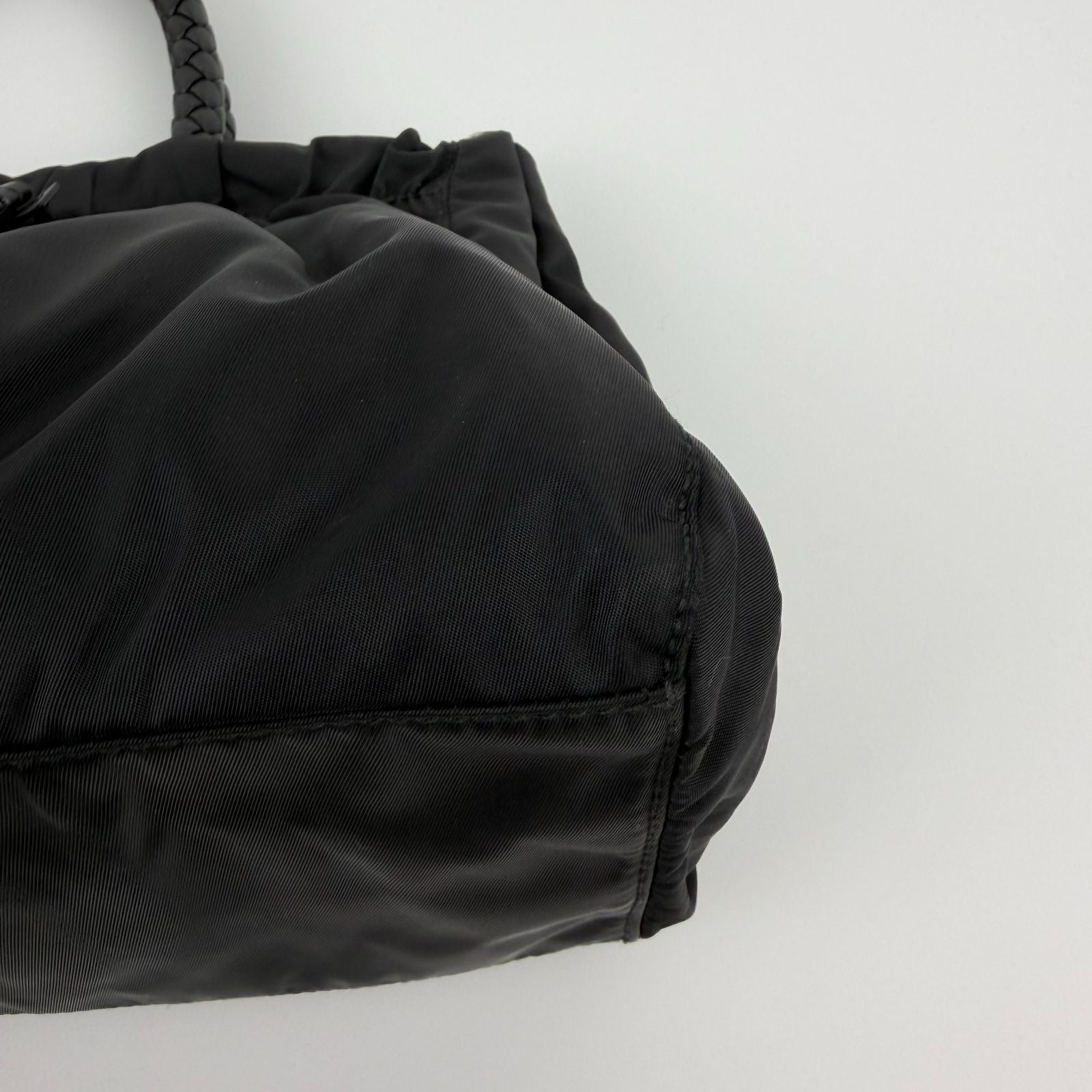 Prada Pocono Handbag Black Nylon Vintage — view 7