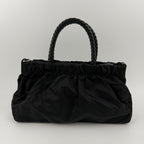 Prada Pocono Handbag Black Nylon Vintage — view 2