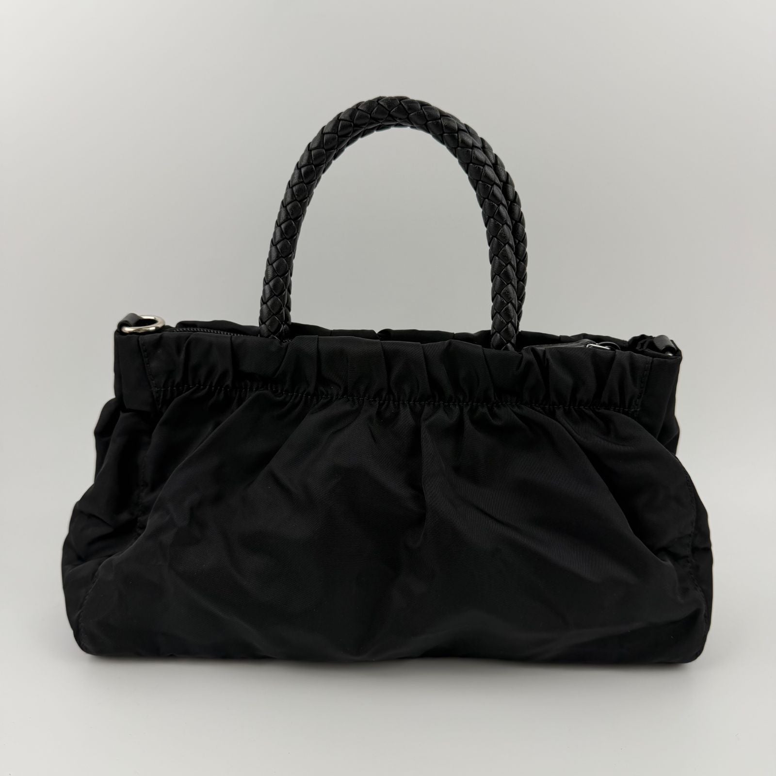 Prada Pocono Handbag Black Nylon Vintage — view 2