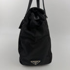 Prada Pocono Tote Black Nylon Leather Vintage — view 3