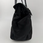 Prada Pocono Tote Black Nylon Leather Vintage — view 4
