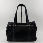 Prada Pocono Tote Black Nylon Leather Vintage — view 2