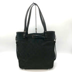 Gucci GG Canvas Tote Leather Black