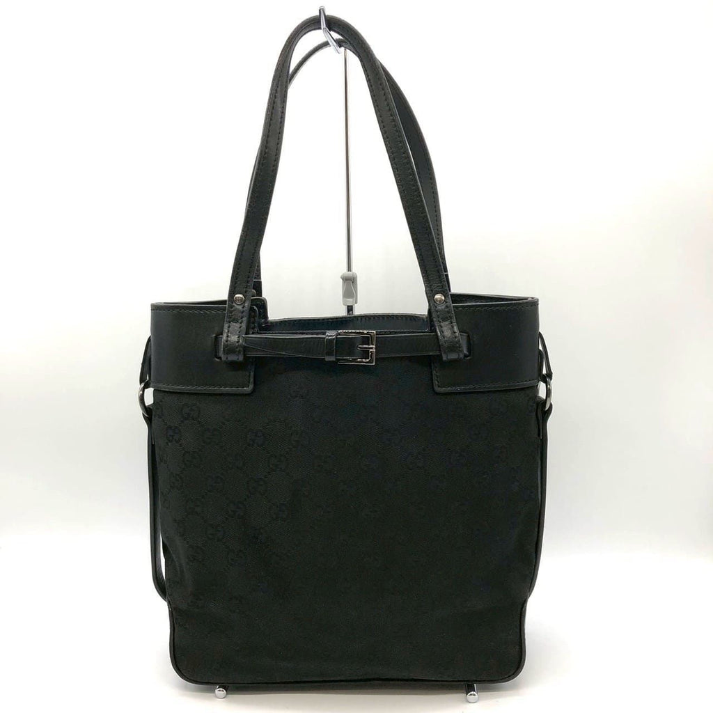 Gucci GG Canvas Tote Leather Black — view 2