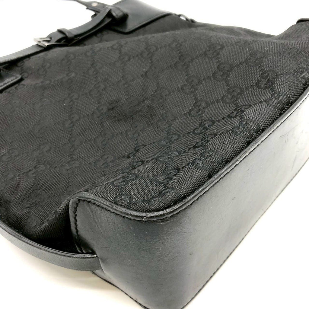 Gucci GG Canvas Tote Leather Black — view 5
