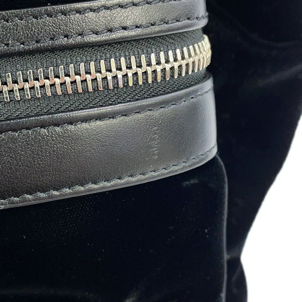 Saint Laurent Paris Sac City Backpack Velour Black — view 9