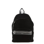 Saint Laurent Paris Sac City Backpack Velour Black