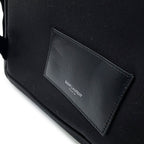 Saint Laurent Paris Sac City Backpack Velour Black — view 8