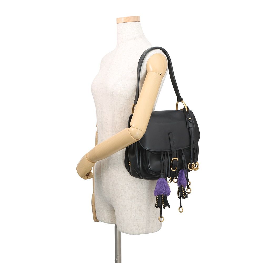 Prada Shoulder Bag Col Leather Black 2-Way — view 4