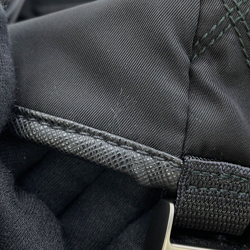 Prada Shoulder Bag Triangle Logo Quilted Nylon Black — view 7