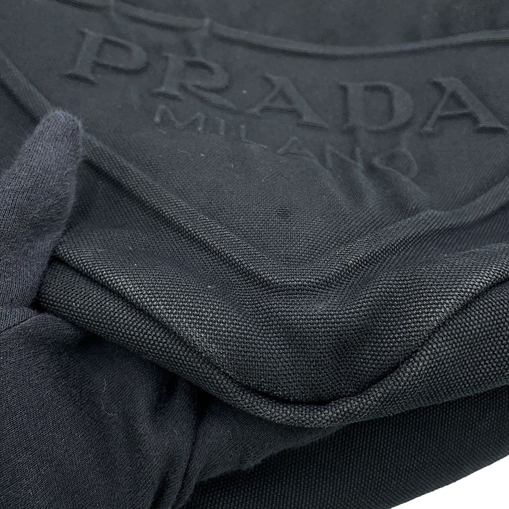 Prada Shoulder Bag Triangle Canvas Black — view 8