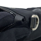 Prada Handbag Triangle Logo Robot Nylon Leather Black 2-Way — view 9