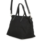 Prada Handbag Triangle Logo Robot Nylon Leather Black 2-Way — view 2