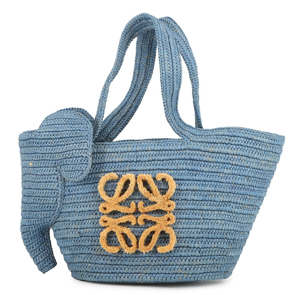 Loewe Handbag Elephant Basket Bag Small Raffia