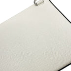 Prada Shoulder Bag Saffiano Triangle Logo Leather White — view 6