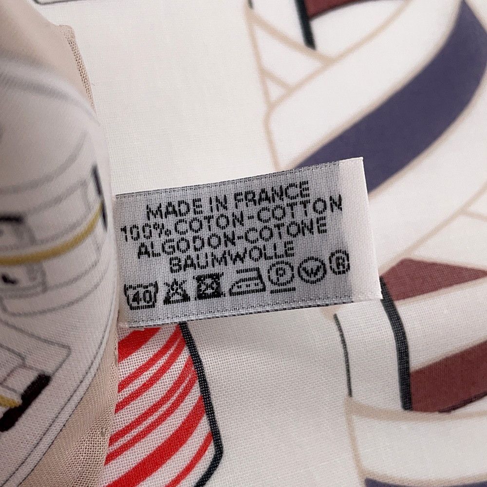 Hermes Handkerchief Sangre en Finesse Cotton — view 5
