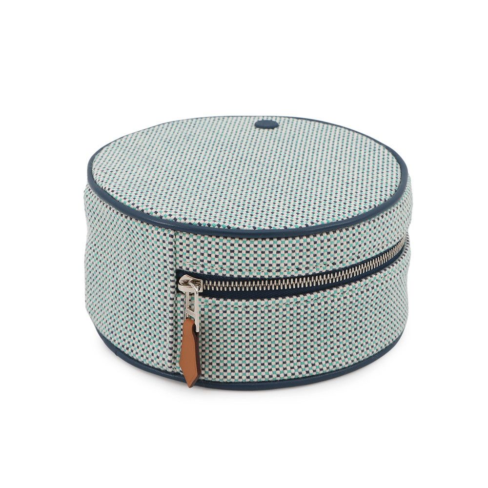 Hermes Pouch Evasion Cotton Marine Silver Case — view 2