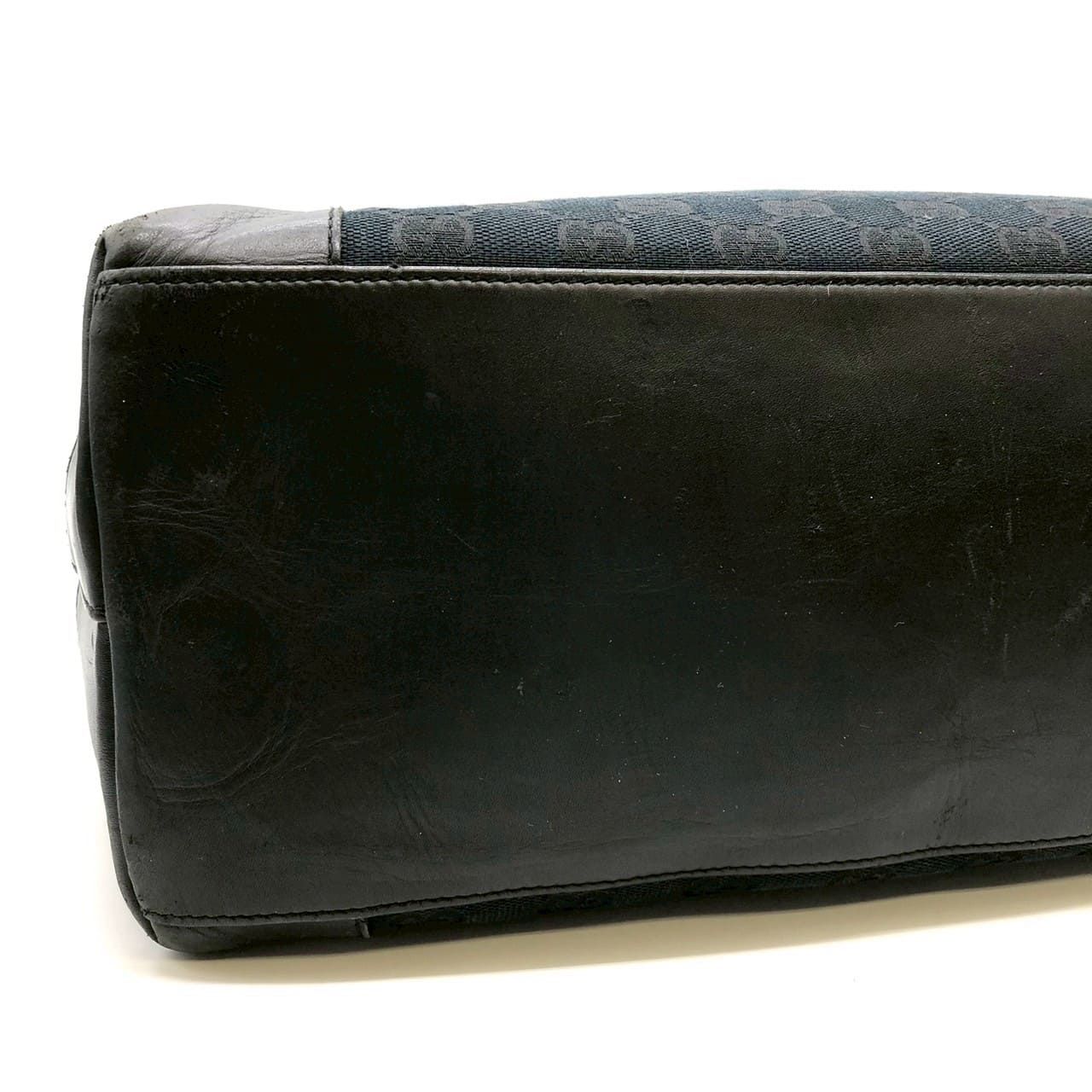 Gucci GG Canvas Tote Leather Black — view 4