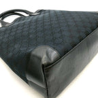 Gucci GG Canvas Tote Leather Black — view 6