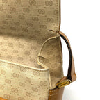 Gucci 001 14 Micro GG Shoulder Bag Leather Brown Vintage — view 9