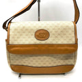 Gucci 001 14 Micro GG Shoulder Bag Leather Brown Vintage