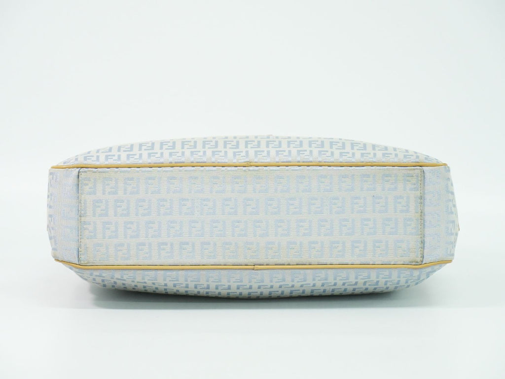Fendi Zucchino Handbag Canvas Blue Bag — view 3